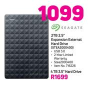 Seagate 2TB 2.5" Expansion External Hard Drive STEA2000400