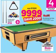 Easi Eight Coin Operated Pool Table + Starter Accessory Set