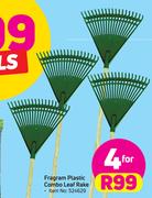 Fragram Plastic Combo Leaf Rake-For 4