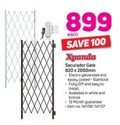Xpanda Securador Gate-820 x 2000mm Each