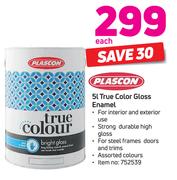 Plascon 5Ltr True Color Gloss Enamel-Each