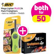 BIC Mega Lighter Plus 24 Pack Firelighters