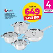 Tissolli 8 Piece Stainless Steel Solid Lids Pot Set