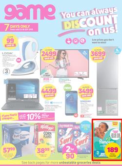 Game : You Can Always Discount On Us (12 Sept - 18 Sept 2018), page 1