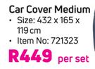 1st Gear Car Cover Medium 432X165X119cm-Per Set