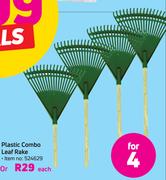 Plastic Combo Leaf Rake-For 4