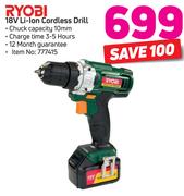 Ryobi 18V Li-ion Cordless Drill