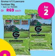 Gromor 4:1:1 lawncare Fertillizer-5Kg Each