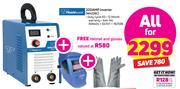 Tradeweld 200Amp Inverter(W4226C) With Free Helmet And Gloves-For All