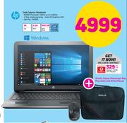 HP 39cm Intel Celeron Notebook+Dicallo Laptop  Messenger Bag+Ultra Link Wired Mouse