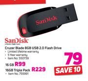 Sandisk Cruzer Blade 16GB USB 2.0 Flash Drive