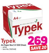 Typek White A4 Paper Box 5 x 500 Sheet