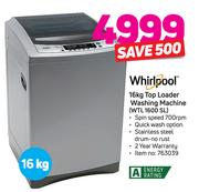 Whirlpool 16kg Top Loader Washing Machine WTL 1600 SL 