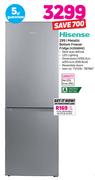 Hisense 299Ltr Metallic Bottom Freezer Fridge H299BME