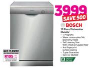Bosch 12 Place Dishwasher (Metallic)