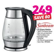 Sunbeam 1.7Ltr Glass Kettle