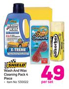 Shield Wash And Wax Cleaning Pack 4-Piece-Per Set