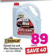 Shield Car And Wax Shampoo-5Ltr Each