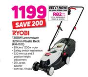 Ryobi 1200W Lawnmower 320mm Plastic Deck RM-1202