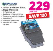 Stingray 4 Piece Classic Car mat Set Black TT8023BK