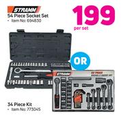 Stramm 54-Piece Or 34-Piece Socket Set-Per Set
