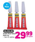 Alcolin Super Glue Value Pack-3g Per Pack