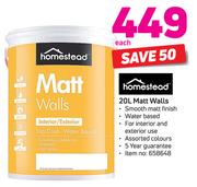 Homestead Matt Walls-20Ltr