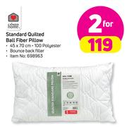 Always Home Standard Quilted Ball Fiber Pillow-For 2