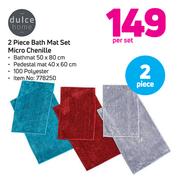 Dulce Home 2-Piece Bath Mat Set Micro Chenille-Per Set