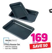 Mainstays 3-Piece Roaster Set-Per Set