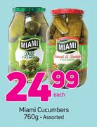Miami Cucumbers Assorted-760g Each