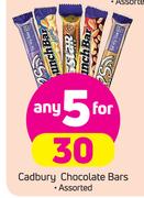 Cadbury Chocolate Bars Assorted-For 5