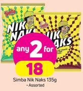 Simba Nik Naks Assorted-2 x 135g