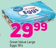 Great Value Large Eggs-18's