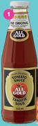 All Gold Tomato Sauce-700ml Each