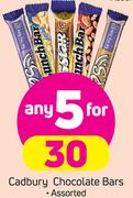 Cadbury Chocolate Bars Assorted-For 5
