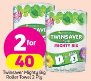 Twinsaver Mighty Big Roller Towel 2Ply-For 2