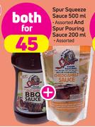 Spur Squeeze Sauce 500ml And Spur Pouring Sauce 200ml-For Both