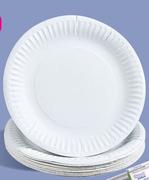Great Value White Paper Plates-50's