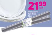 Great Value Foil Refill-16m Each