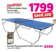 Spinsport 4 Piece Foldable Table Tennis Table