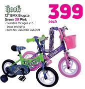 Hook 12" BMX Bicycle Green Or Pink-Each