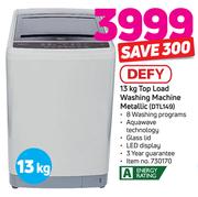 Defy 13Kg Top Load Washing Machine Metallic(DTL149)