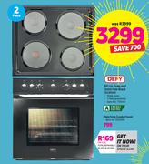 Defy 60cm Oven And Solid Hob Black DCB006