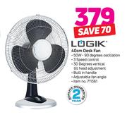 Logik 40Cm Desk Fan