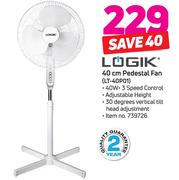 Logik 40Cm Pedestal Fan LT-40P01