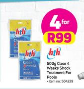 HTH Clear 4 Weeks Shock Treatment For Pools-500g X 4