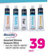 Bostik Assorted Silicone Sealants-90ml Each