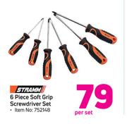Stramm 6 Piece Soft Grip Screwdriver Set-Per Set