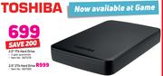 Toshiba 2.5” 1 TB Hard Drive